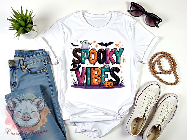 Spooky Vibes Png, Retro Halloween Png, Spooky Season Png, Halloween Png, Halloween Shirt Png, Sublimation Designs, Digital Download Sublimation Lara' s Designs 