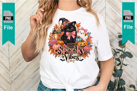 Spooky Vibes Sublimation PNG Sublimation Craftlabsvg24 
