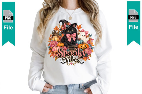 Spooky Vibes Sublimation PNG Sublimation Craftlabsvg24 