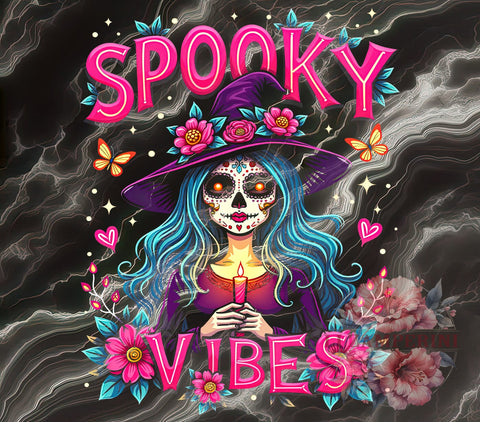 Spooky Vibes, Witchy Design, Halloween PNG, Sublimation Art, Haunted Graphics, Witchcraft Decor, Halloween Sublimation, Creepy Print Sublimation Li Zamperini 