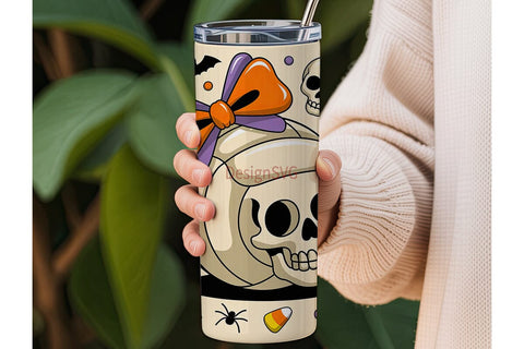 Spooky Volleyball Halloween 20oz Tumbler Sublimation DesignSVG 