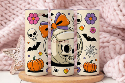 Spooky Volleyball Halloween 20oz Tumbler Sublimation DesignSVG 