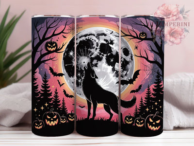Spooky Werewolf Gothic Tumbler Wrap, Wolf Tumbler Png, Spooky Season Tumbler, Werewolf Sublimation, 20oz Skinny Tumbler Png, Gothic Tumbler Design, Scary Wolf Png Sublimation Li Zamperini 