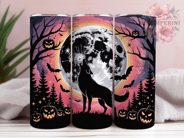 Spooky Werewolf Gothic Tumbler Wrap, Wolf Tumbler Png, Spooky Season Tumbler, Werewolf Sublimation, 20oz Skinny Tumbler Png, Gothic Tumbler Design, Scary Wolf Png Sublimation Li Zamperini 