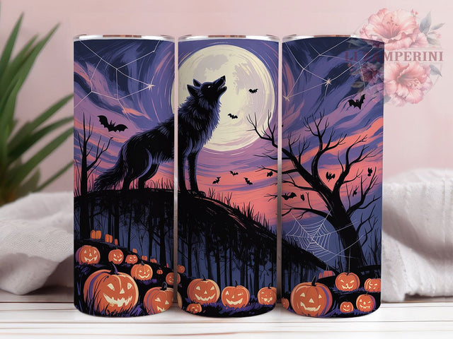 Spooky Werewolf Gothic Tumbler Wrap, Wolf Tumbler Png, Spooky Season Tumbler, Werewolf Sublimation, 20oz Skinny Tumbler Png, Gothic Tumbler Design, Scary Wolf Png Sublimation Li Zamperini 