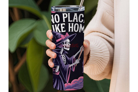 Spooky Witch Castle 20oz Tumbler Wrap Sublimation DesignSVG 