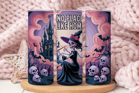 Spooky Witch Castle 20oz Tumbler Wrap Sublimation DesignSVG 