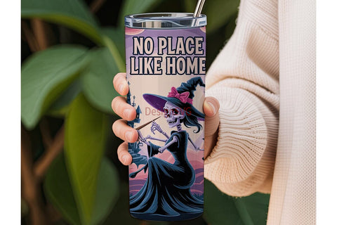 Spooky Witch Castle 20oz Tumbler Wrap Sublimation DesignSVG 