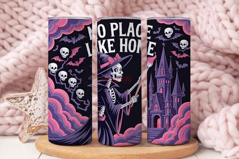 Spooky Witch Castle 20oz Tumbler Wrap Sublimation DesignSVG 