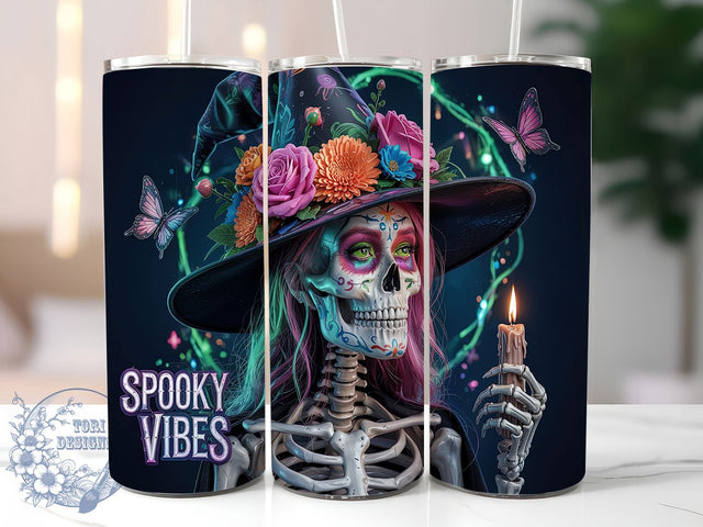 Spooky Witch Gothic Halloween Tumbler, Witch Gift Design, Gothic Accessories, Spooky Season Gift, Witchcraft Present, Halloween Decor, Mystical Design Sublimation ToriDesigns 