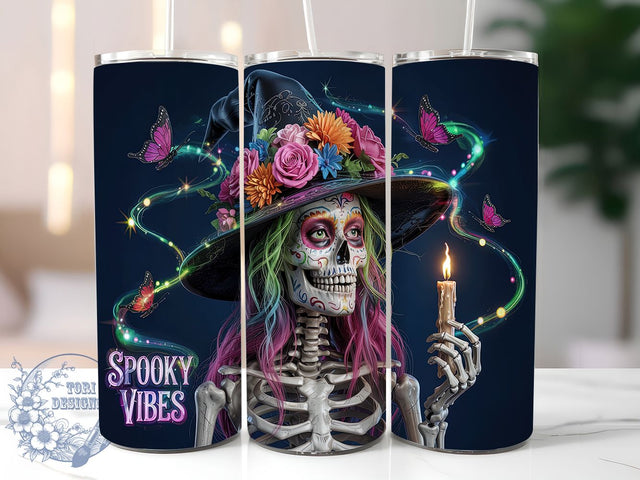 Spooky Witch Gothic Halloween Tumbler, Witch Gift Design, Gothic Accessories, Spooky Season Gift, Witchcraft Present, Halloween Decor, Mystical Design Sublimation ToriDesigns 