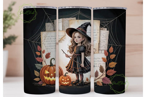 Spooky Witch Halloween 20oz Tumbler Wrap Sublimation PixelChick 