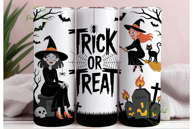 Spooky Witch Trio 20oz Tumbler Wrap Sublimation PixelChick 