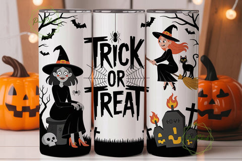 Spooky Witch Trio 20oz Tumbler Wrap Sublimation PixelChick 