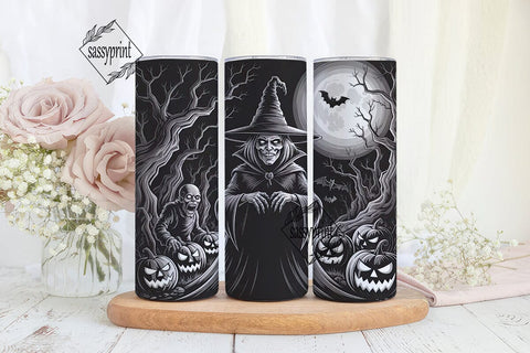 Spooky Witch Tumbler Wrap Sublimation sassyprint 