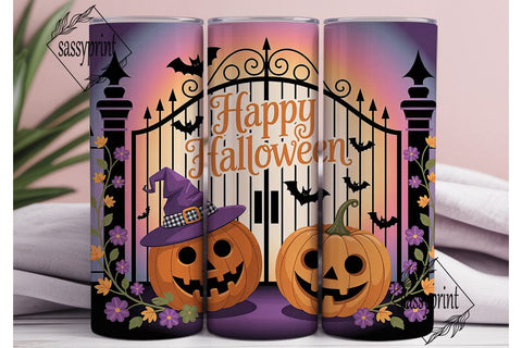 Spooky Witchy Pumpkin 20oz Tumbler Wrap Sublimation sassyprint 