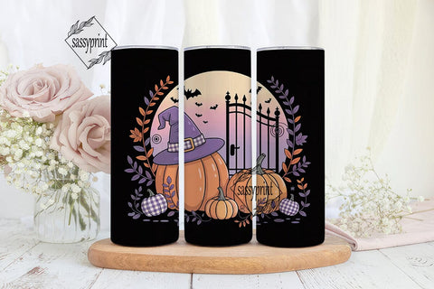Spooky Witchy Pumpkin 20oz Tumbler Wrap Sublimation sassyprint 