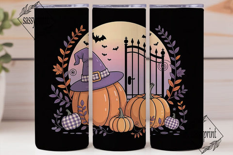Spooky Witchy Pumpkin 20oz Tumbler Wrap Sublimation sassyprint 