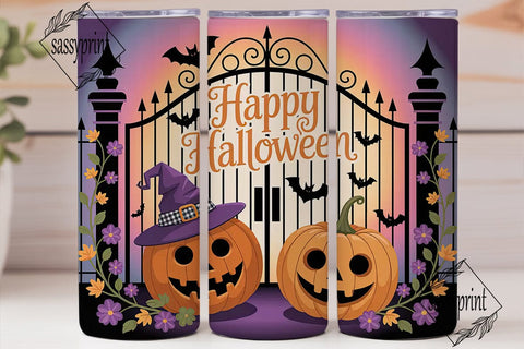 Spooky Witchy Pumpkin 20oz Tumbler Wrap Sublimation sassyprint 