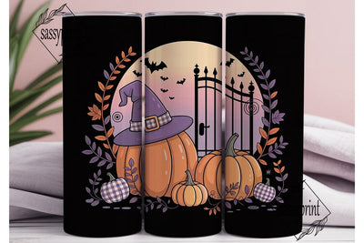 Spooky Witchy Pumpkin 20oz Tumbler Wrap Sublimation sassyprint 