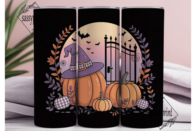 Spooky Witchy Pumpkin 20oz Tumbler Wrap Sublimation sassyprint 