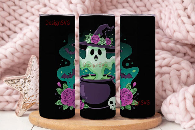 Spooky Witchy Tumbler Wrap PNG Sublimation DesignSVG 