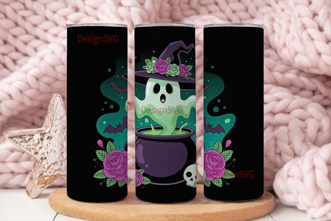 Spooky Witchy Tumbler Wrap PNG Sublimation DesignSVG 