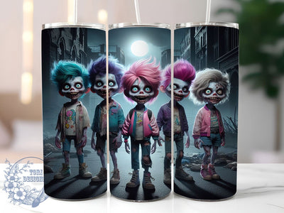 Spooky Zombie School Kids Tumbler, Halloween Wrap Design, 20Oz Skinny Tumbler, Spooky Sublimation Wrap, Creepy Kids Tumbler, Undead School Design, Horror Halloween Wrap Sublimation ToriDesigns 