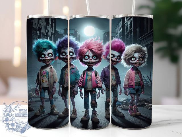 Spooky Zombie School Kids Tumbler, Halloween Wrap Design, 20Oz Skinny Tumbler, Spooky Sublimation Wrap, Creepy Kids Tumbler, Undead School Design, Horror Halloween Wrap Sublimation ToriDesigns 