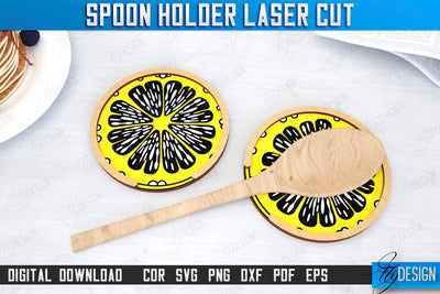 Spoon Holder Laser Cut | Kitchen Accessories | Spoon Rest | Cooking Utensils | CNC File SVG Fly Design 