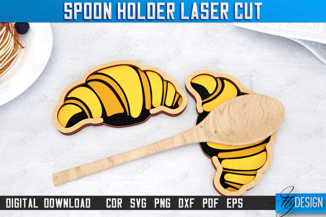 Spoon Holder Laser Cut | Kitchen Accessories | Spoon Rest | Cooking Utensils | CNC File SVG Fly Design 