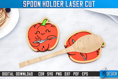 Spoon Holder Laser Cut | Kitchen Accessories | Spoon Rest | Cooking Utensils | CNC File SVG Fly Design 