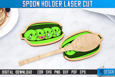 Spoon Holder Laser Cut | Kitchen Accessories | Spoon Rest | Cooking Utensils | CNC File SVG Fly Design 