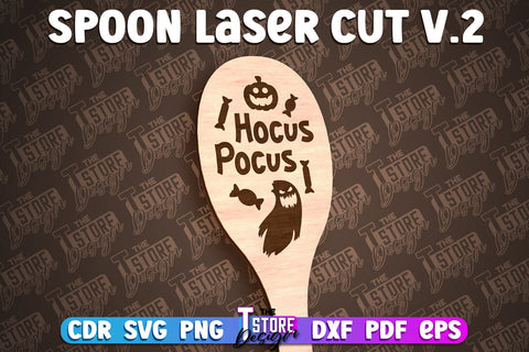 Spoon Laser Cut Design | Kitchen Design | Home SVG SVG The T Store Design 