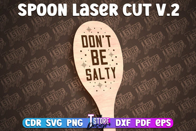 Spoon Laser Cut Design | Kitchen Design | Home SVG SVG The T Store Design 