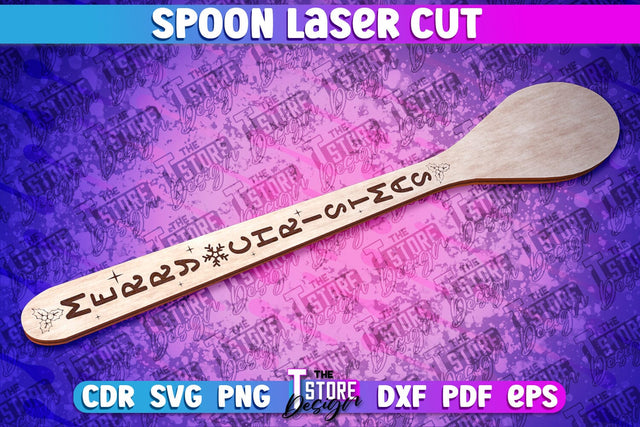 Spoon Laser Cut Design | Kitchen Design | Home SVG SVG The T Store Design 