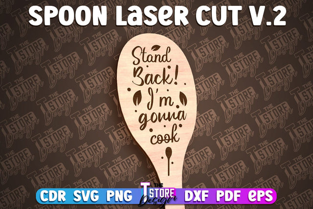 Spoon Laser Cut Design | Kitchen Design | Home SVG SVG The T Store Design 