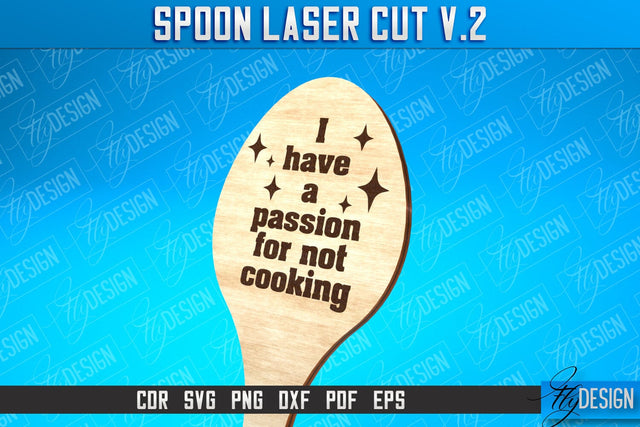 Spoon Laser Cut SVG Design | Kitchen Design | Home SVG SVG Fly Design 