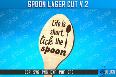 Spoon Laser Cut SVG Design | Kitchen Design | Home SVG SVG Fly Design 