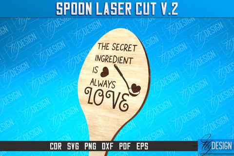 Spoon Laser Cut SVG Design | Kitchen Design | Home SVG SVG Fly Design 