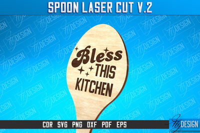 Spoon Laser Cut SVG Design | Kitchen Design | Home SVG SVG Fly Design 