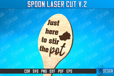 Spoon Laser Cut SVG Design | Kitchen Design | Home SVG SVG Fly Design 