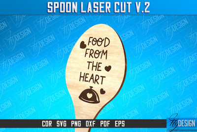 Spoon Laser Cut SVG Design | Kitchen Design | Home SVG SVG Fly Design 