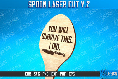 Spoon Laser Cut SVG Design | Kitchen Design | Home SVG SVG Fly Design 