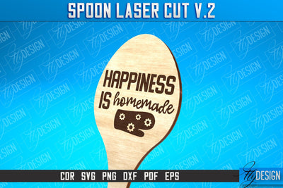 Spoon Laser Cut SVG Design | Kitchen Design | Home SVG SVG Fly Design 