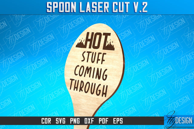 Spoon Laser Cut SVG Design | Kitchen Design | Home SVG SVG Fly Design 