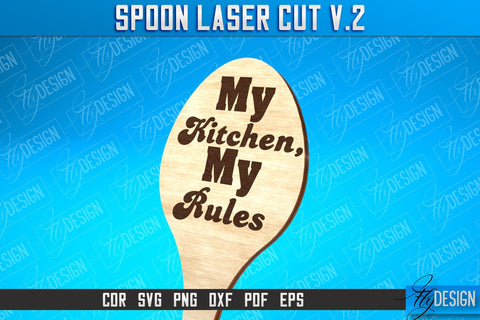 Spoon Laser Cut SVG Design | Kitchen Design | Home SVG SVG Fly Design 