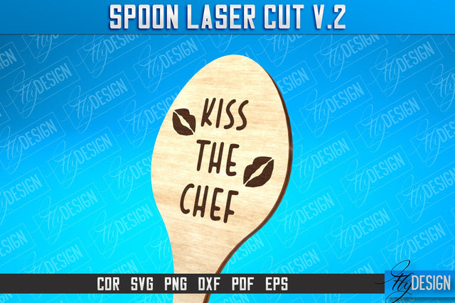 Spoon Laser Cut SVG Design | Kitchen Design | Home SVG SVG Fly Design 