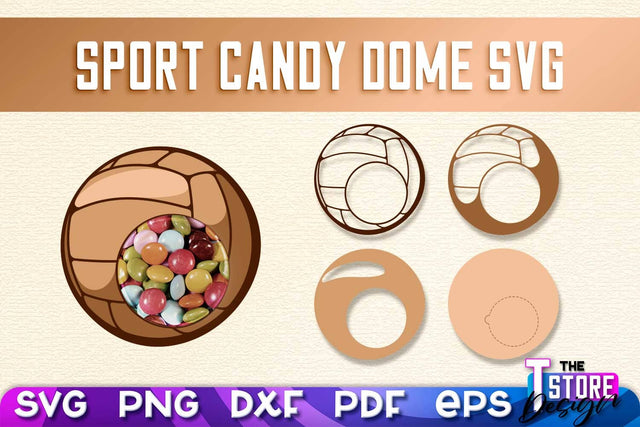 Sport Candy Dome SVG | Candy Holders SVG | Sport Treat Box SVG SVG The T Store Design 
