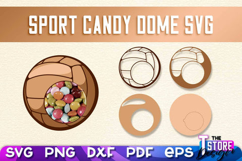 Sport Candy Dome SVG | Candy Holders SVG | Sport Treat Box SVG SVG The T Store Design 